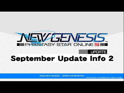 PSO2 NEW GENESIS September Updates 2 Introduction Video