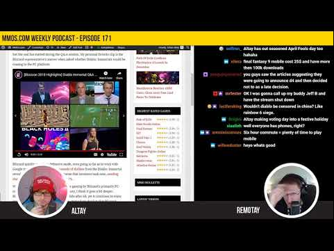 mmos.horseracingexpert.net Podcast – Episode 171 - Diablo Immortal, Blizzcon, Mobile Games, &amp; More