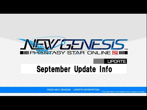 PSO2 NEW GENESIS September Updates Introduction Video