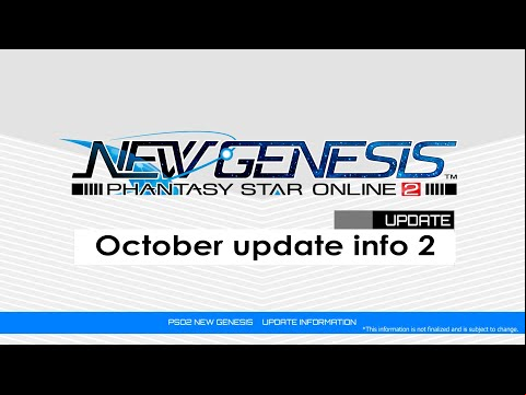 PSO2 NEW GENESIS October Updates 2 Introduction Video