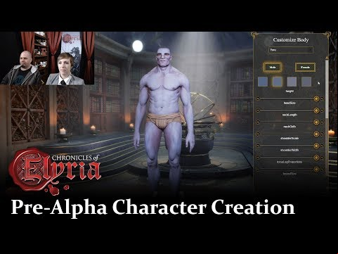 Chronicles of Elyria | Character Creation | Pre-Alpha Live Walkthrough