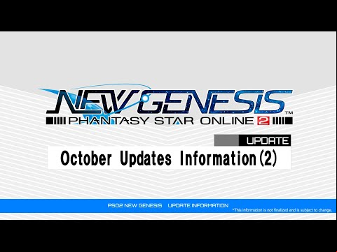 PSO2 NEW GENESIS October Updates ② Introduction Video