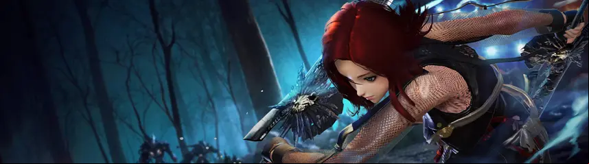 blade and soul dual blade redhead art banner